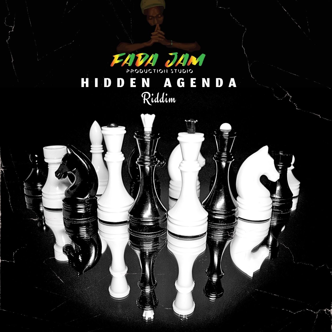 Black White Cool Chess Pieces Photo Album Cover